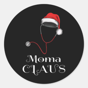 Weihnachtsfeiertage Claus Matching Pajama Santa H Runder Aufkleber