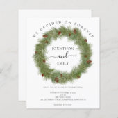 Weihnachtsfeiertage Cones Hochzeit Einladung (Vorne/Hinten)