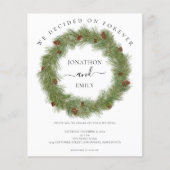 Weihnachtsfeiertage Cones Hochzeit Einladung (Vorderseite)