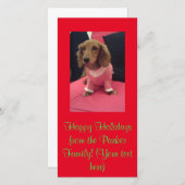 Weihnachtsfeiertage Dackel Red Green Feiertagskarte (Vorne/Hinten)