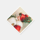 Weihnachtsfeiertage Dame Party Servietten (Ecke)