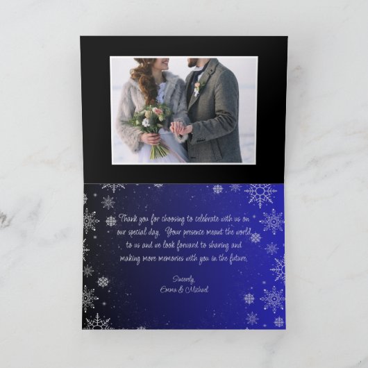 Weihnachtsfeiertage Dankeschön-Karte Dankeskarte (Innenseite)