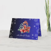 Weihnachtsfeiertage Dankeschön-Karte Dankeskarte (Vorderseite)