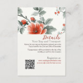 Weihnachtsfeiertage Details & Reisereien Begleitkarte (Vorderseite)