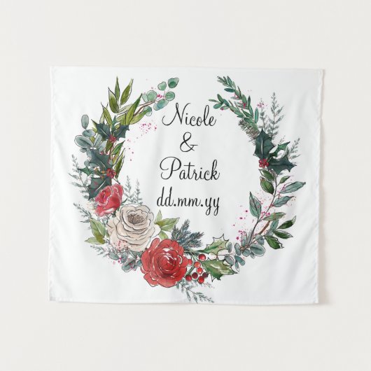 Weihnachtsfeiertage, Dezember-Hochzeitsdekor Wandteppich (Vorderseite (Horizontal))