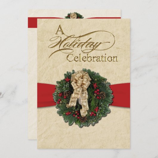 Weihnachtsfeiertage Einladung (Vorne/Hinten)