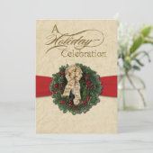 Weihnachtsfeiertage Einladung (Stehend Vorderseite)