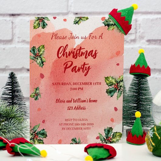 Weihnachtsfeiertage Einladungen heilig Flyer