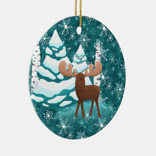 Weihnachtsfeiertage Elche Ornament (Rechts)