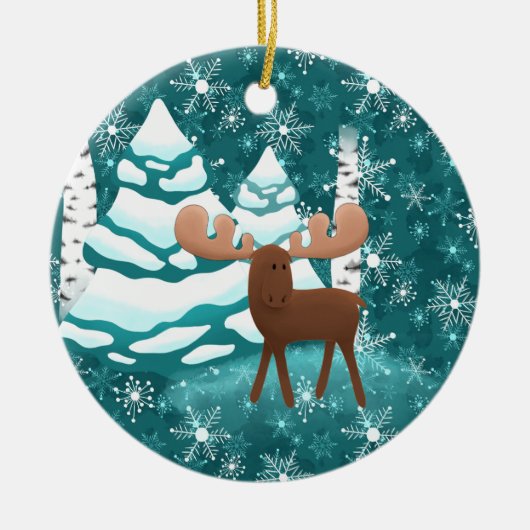 Weihnachtsfeiertage Elche Ornament (Vorne)