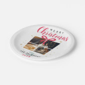 Weihnachtsfeiertage, elegantes, individuelles Part Pappteller (Schrägansicht)