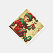 Weihnachtsfeiertage Elfen Weihnachten Weihnachtsfe Serviette (Ecke)