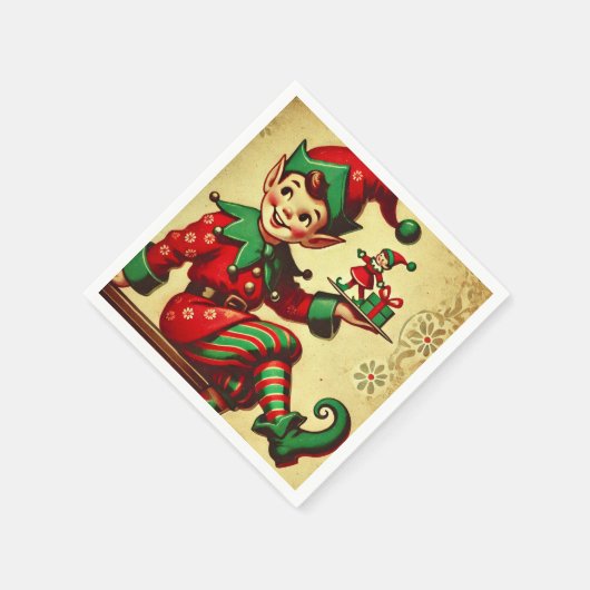 Weihnachtsfeiertage Elfen Weihnachten Weihnachtsfe Serviette (Ecke)