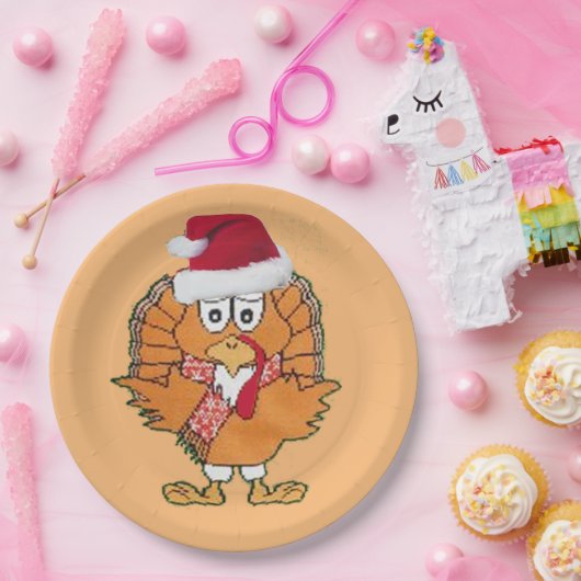 Weihnachtsfeiertage Erntedank Truthahn Pappteller (Party)