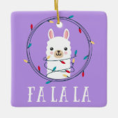 Weihnachtsfeiertage Fa La Llama Keramikornament (Vorderseite)