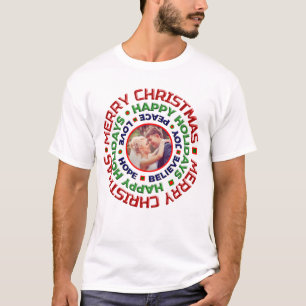 Weihnachtsfeiertage Familienfeier Foto Persönlich T-Shirt