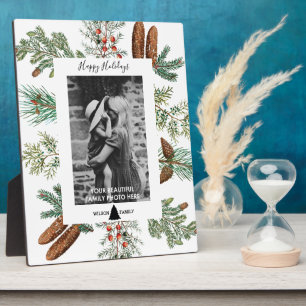 Weihnachtsfeiertage Familienfest Foto Pine Fotoplatte