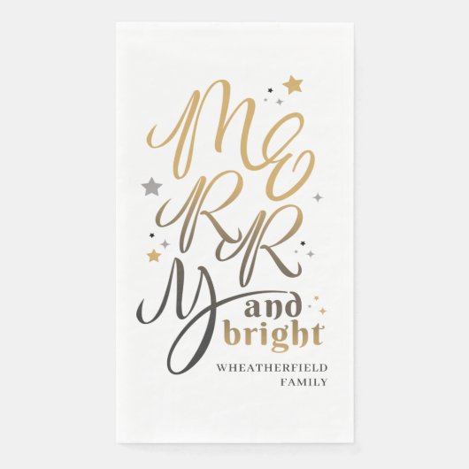 Weihnachtsfeiertage Familienfestpapier Serviette (Vorderseite)