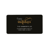 Weihnachtsfeiertage Feierliche Script-Rücksendeadr Adressaufkleber (Vorne)