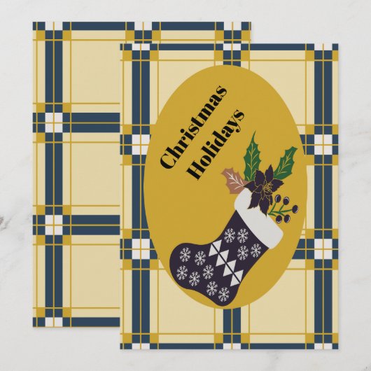 Weihnachtsfeiertage Feiertagskarte (Vorne/Hinten)