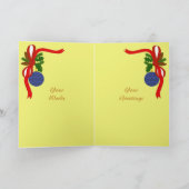 Weihnachtsfeiertage Feiertagskarte (Innenseite)