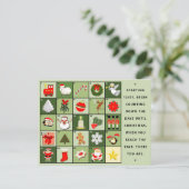 Weihnachtsfeiertage Feiertagspostkarte (Stehend Vorderseite)