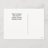 Weihnachtsfeiertage Feiertagspostkarte (Rückseite)