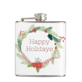 Weihnachtsfeiertage Flachmann (Vorderseite)