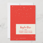 Weihnachtsfeiertage Foto Geburtstagskündigung Feiertagskarte (Rückseite)