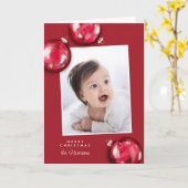 Weihnachtsfeiertage Foto Karte (Gelbe Blume)