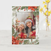 Weihnachtsfeiertage Foto Karte (Gelbe Blume)