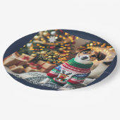 Weihnachtsfeiertage Foto Papierplatte Pappteller (Schrägansicht)