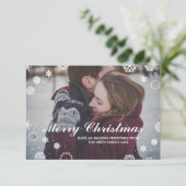 Weihnachtsfeiertage Fotokarte Xmas Paar Einladung (Stehend Vorderseite)