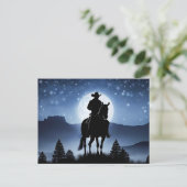 Weihnachtsfeiertage Frohe Festtage Cowboy Postkarte (Stehend Vorderseite)