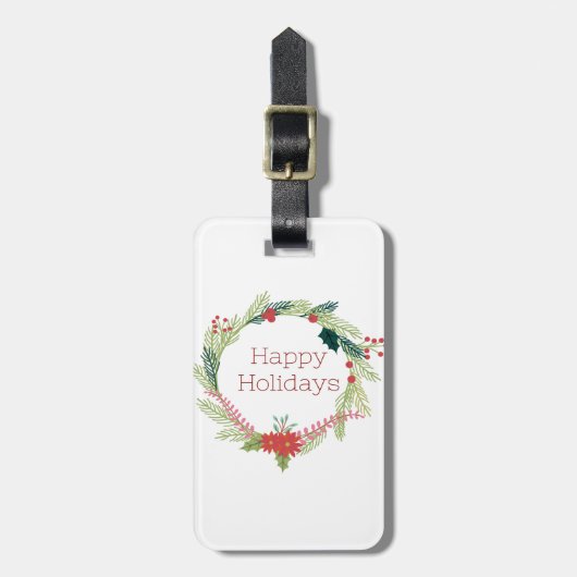 Weihnachtsfeiertage Gepäckanhänger (Vorderseite vertikal)