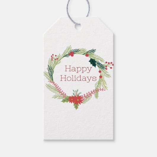 Weihnachtsfeiertage Geschenkanhänger (Vorderseite)