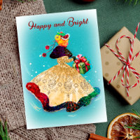 Weihnachtsfeiertage Geschenkboxen Gold Glitzer Gir