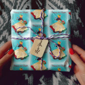 Weihnachtsfeiertage Geschenkboxen Gold Glitzer Gir Geschenkpapier