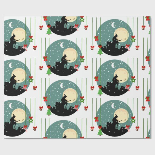 Weihnachtsfeiertage Geschenkpapier (Flach)