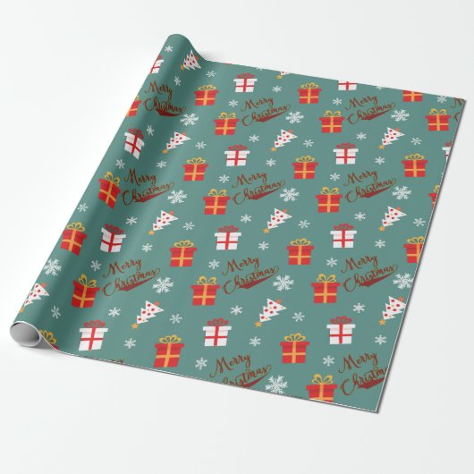 Weihnachtsfeiertage geschenkpapier (Ungerollt)