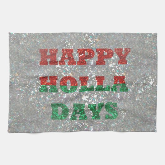 Weihnachtsfeiertage Geschirrtuch (Horizontal)
