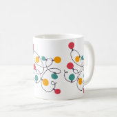 Weihnachtsfeiertage Glühbirnen Kaffeetasse (VorderseiteRechts)