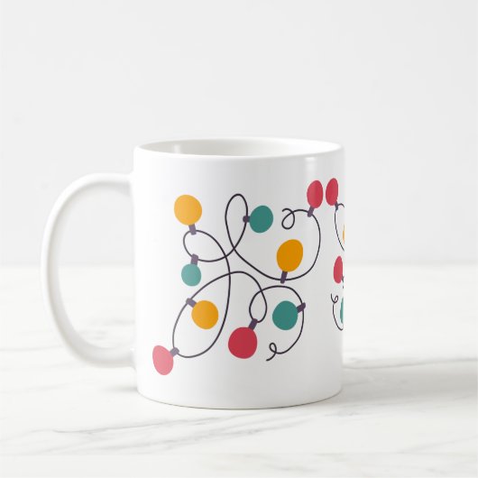 Weihnachtsfeiertage Glühbirnen Kaffeetasse (Links)