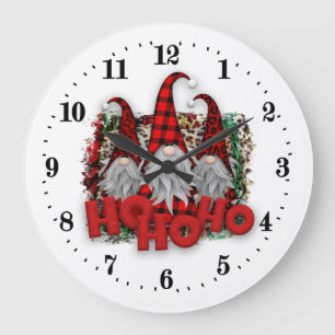 Weihnachtsfeiertage Gnome Große Uhr