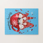 Weihnachtsfeiertage-Gnome Puzzle (Horizontal)