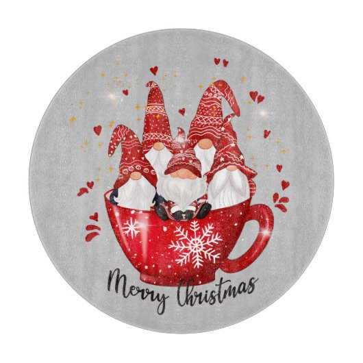 Weihnachtsfeiertage-Gnome Schneidebrett (Vorderseite)