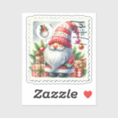 Weihnachtsfeiertage Gnomes Briefmarken Aufkleber (Blatt)
