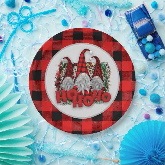 Weihnachtsfeiertage gnomes Party Paper Plate Pappteller (Party)