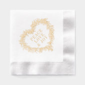 Weihnachtsfeiertage Goldene Misteloe Herzensruhe L Servietten Mit Folie (Vorderseite)