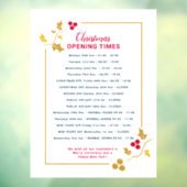 Weihnachtsfeiertage, goldrote Heilige Fensteraufkleber (Blatt 3)